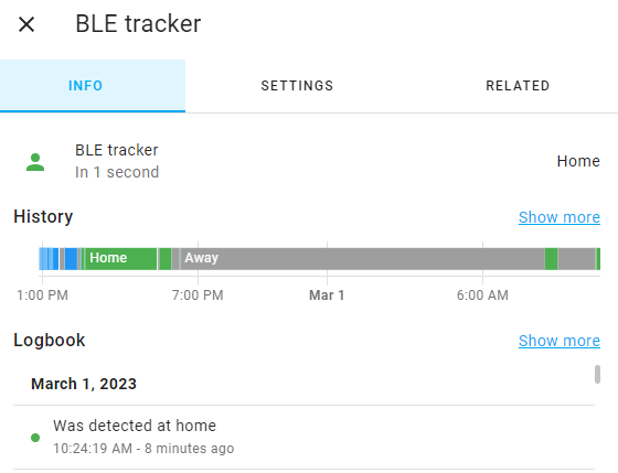 Away home Home assistant view