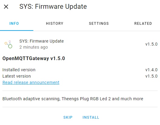 Home Assistant OTA Update