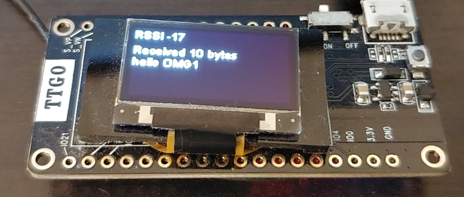 TTGO Lora receiving packets