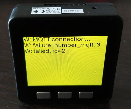 M5 Stack core warning