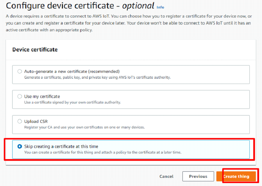 AWS tutorial step