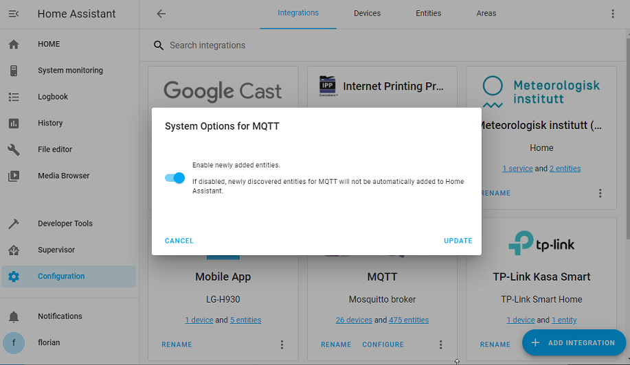 Home Assistant Auto Discovery