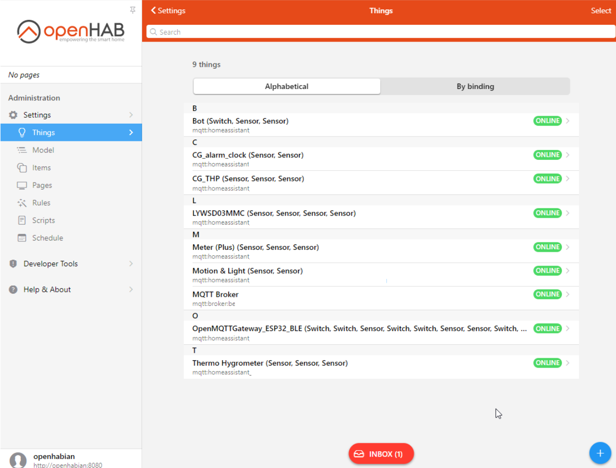 OpenHAB integration