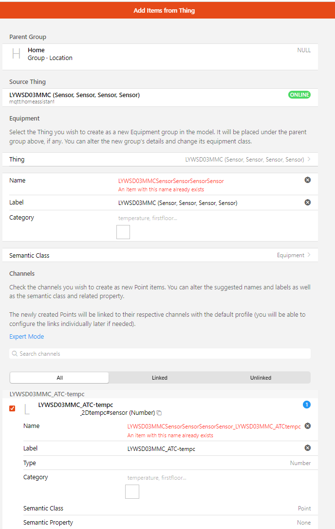 OpenHAB integration