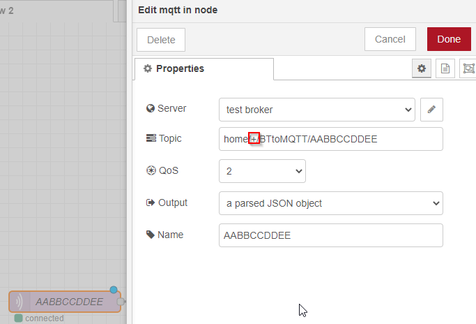 NodeRed integration